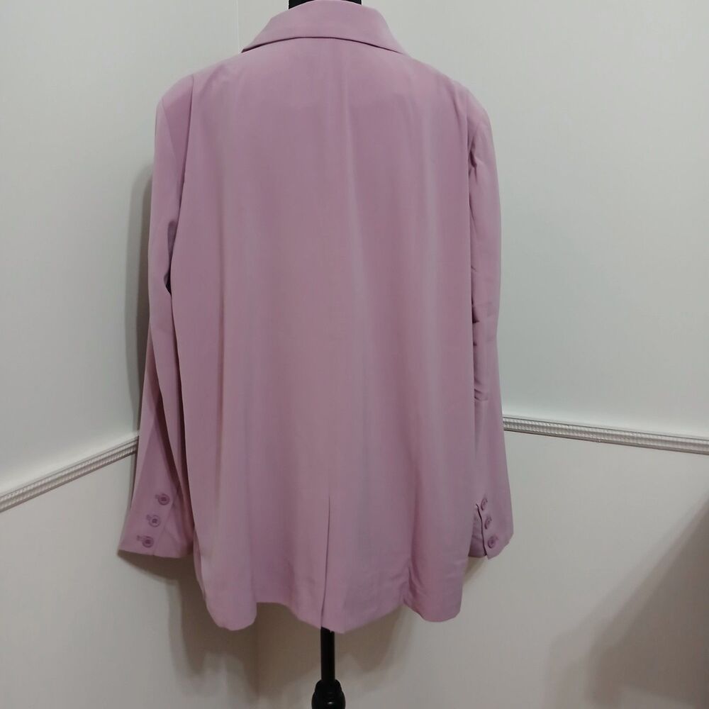 Lavender Single-Breasted Blazer Jacket - Picture 5 of 9